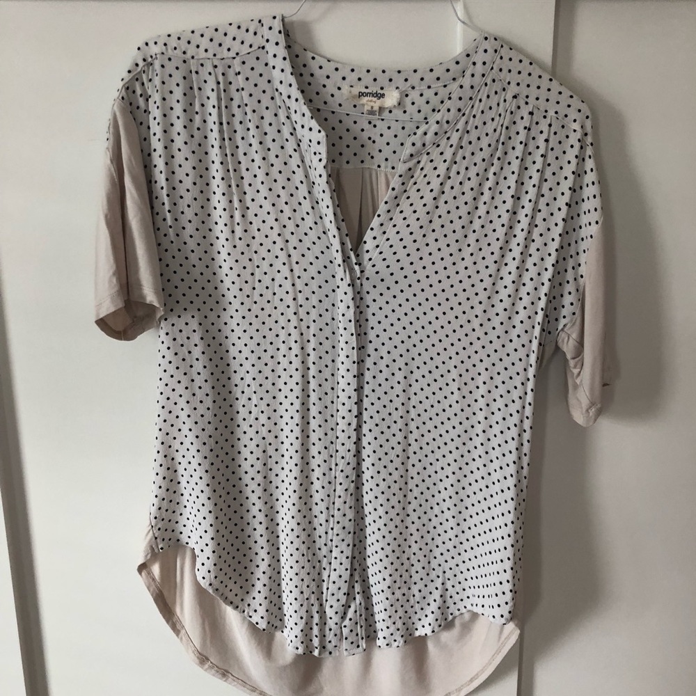 Anthropologie Porridge Alexa Tunic Polka Dot Top - Picture 2 of 2